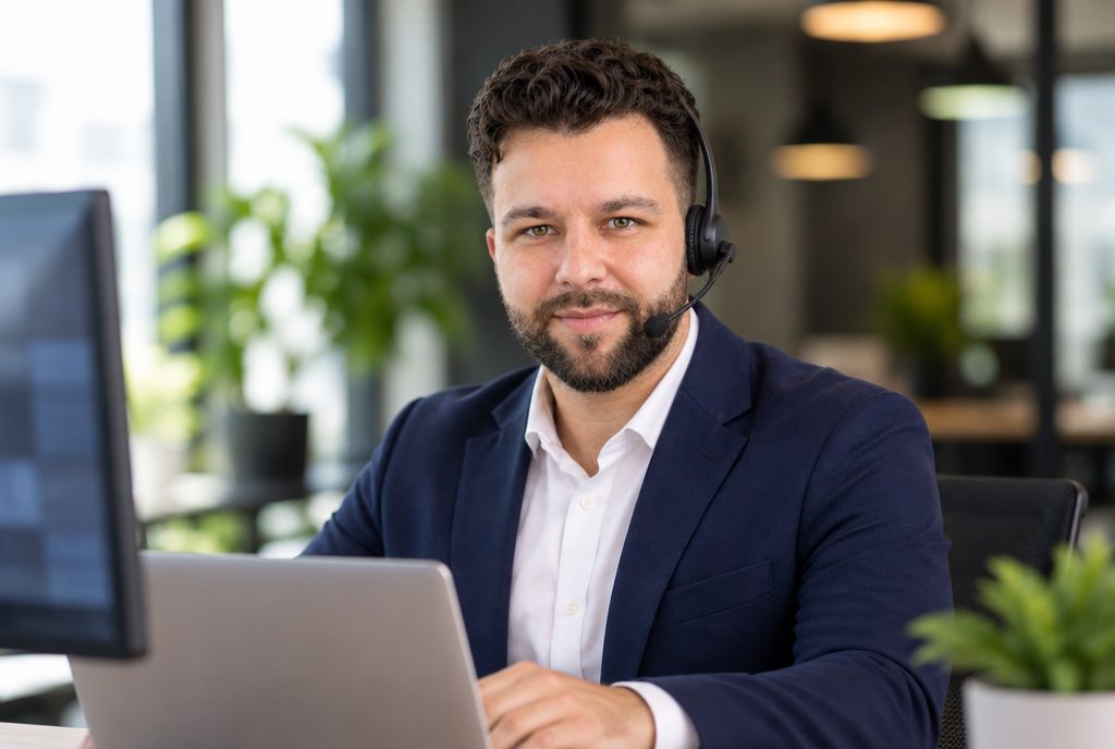 Meek Ivanovskiy helping a client by phone